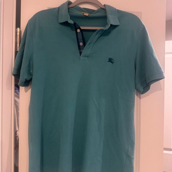 Burberry Aqua Polo Shirt - Picture 1 of 3